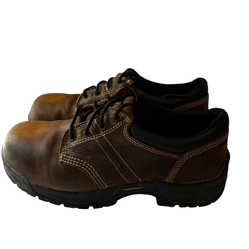Carolina Imperfection Safety Steel Toe Brown Shoes Sz 10D